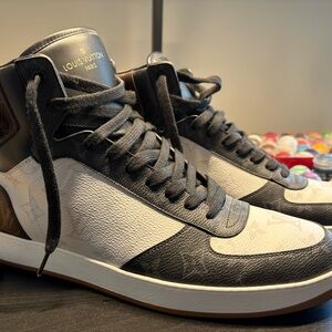Louis Vuitton Monochrome High-Top Sneakers